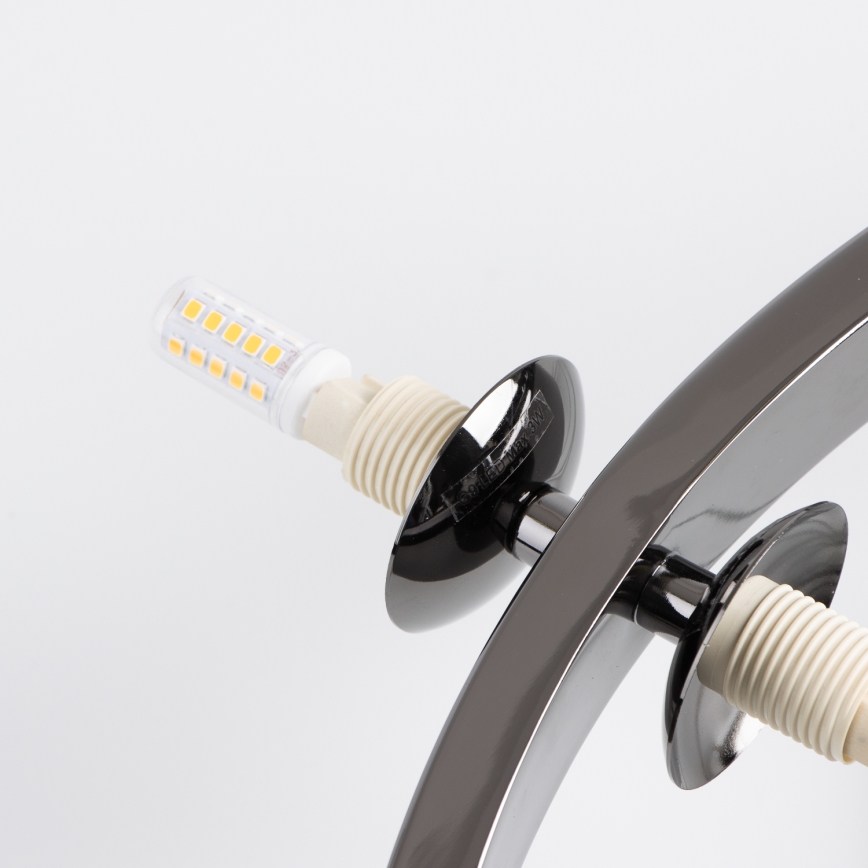 Brilagi - Lustre LED sur câble MILLA 15xG9/3W/230V noir chromé/fumé