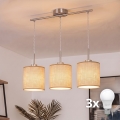 Brilagi - Lustre LED sur câble NUBILA 3xE27/60W/230V, marron clair