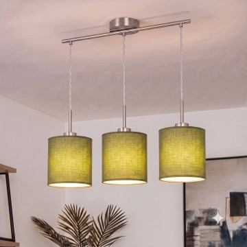 Brilagi - Lustre LED sur câble NUBILA 3xE27/60W/230V vert