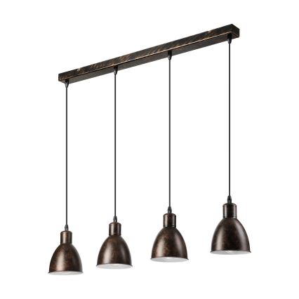 Brilagi - Lustre LED sur câble RIDDY 4xE27/60W/230V cuivré/patiné