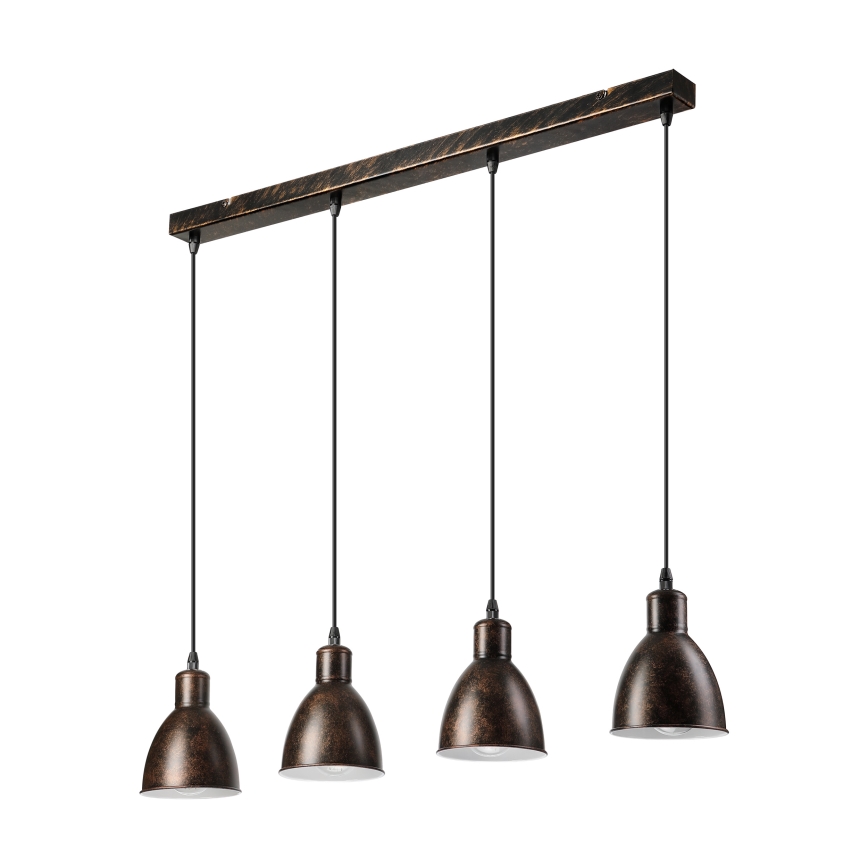 Brilagi - Lustre LED sur câble RIDDY 4xE27/60W/230V cuivré/patiné