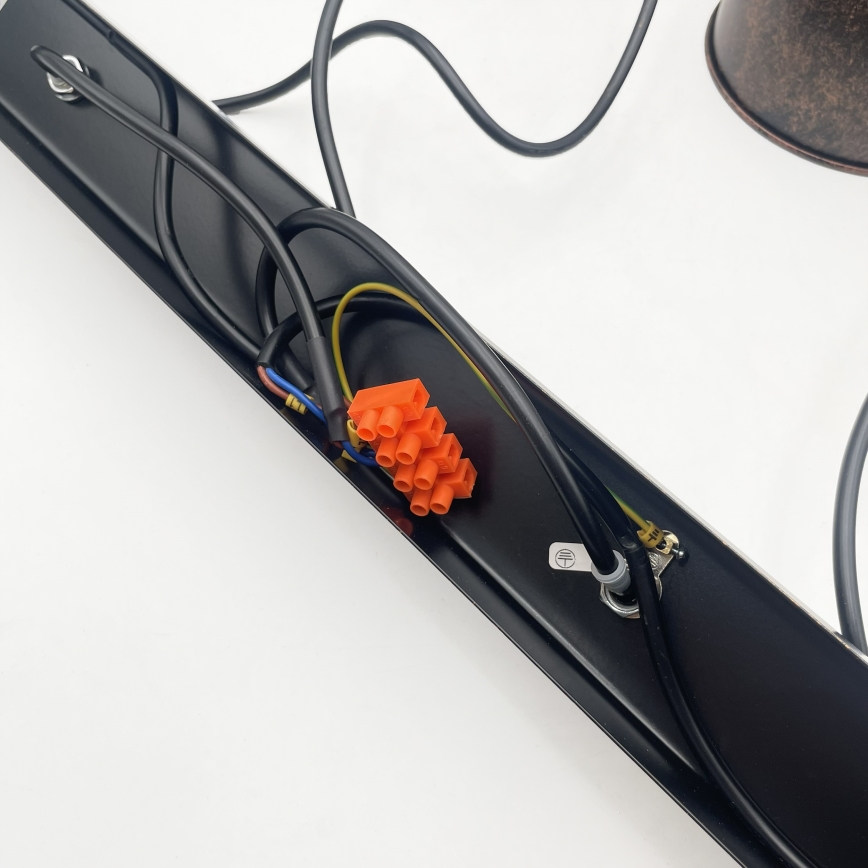 Brilagi - Lustre LED sur câble RIDDY 4xE27/60W/230V cuivré/patiné
