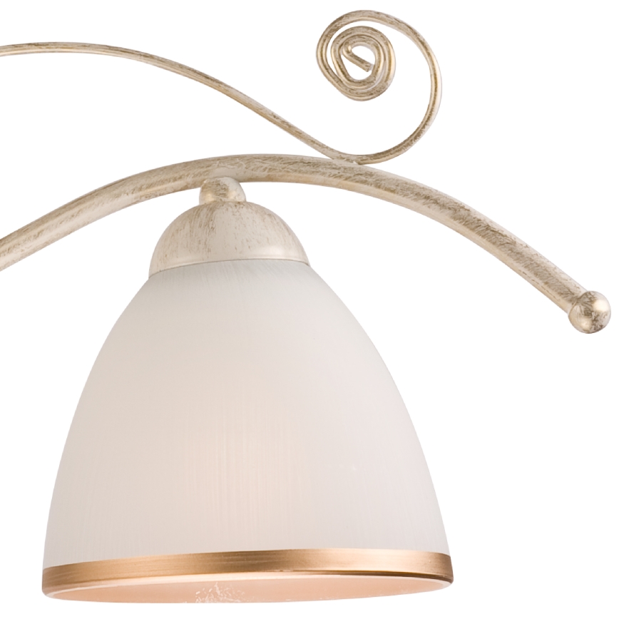 Brilagi - Lustre LED sur chaîne ANTICO 3xE27/60W/230V 3000K patine blanche