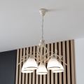 Brilagi - Lustre LED sur chaîne ANTICO 5xE27/60W/230V 3000K patine blanche