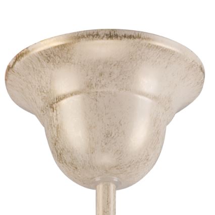 Brilagi - Lustre LED sur chaîne ANTICO 5xE27/60W/230V 3000K patine blanche