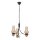 Brilagi - Lustre LED sur chaîne COTTAGE 3xE14/40W/230V chêne/noir/beige fumé