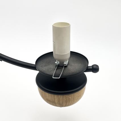 Brilagi - Lustre LED sur chaîne COTTAGE 3xE14/40W/230V chêne/noir/blanc