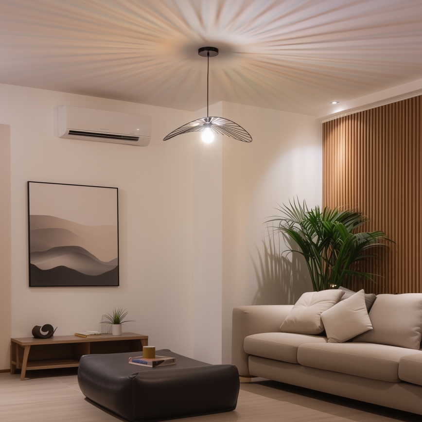 Brilagi - Lustre LED suspendu sur câble CERIA WIRE 1xE27/40W/230V 40x56 cm noir