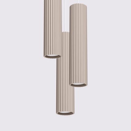 Brilagi - Lustre LED suspendu sur câble CRESTO 3xGU10/10W/230V taupe