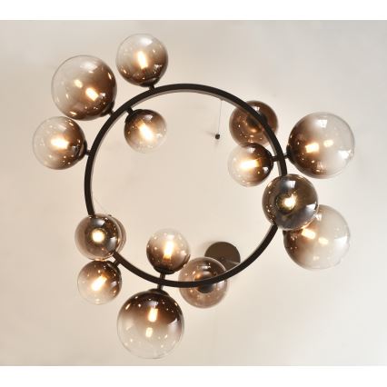 Brilagi - Lustre LED suspendu sur câble MILLA 15xG9/3W/230V marron / marron fumé