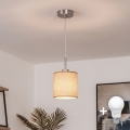 Brilagi - Lustre LED suspendu sur câble NUBILA 1xE27/60W/230V Ø 14 cm brun clair