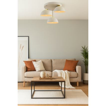 Brilagi - Lustre monté en surface MOON 3xE27/60W/230V beige/doré