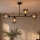 Brilagi - Lustre plafonnier DIOR 4xE27/60W/230V noir/gris fumé