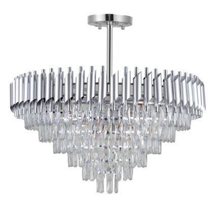 BRILAGI - Lustre plafonnier ECLIPSE 12xE14/10W/230V Ø 78 cm argenté