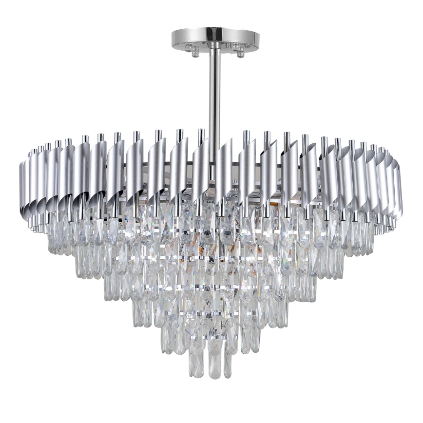 BRILAGI - Lustre plafonnier ECLIPSE 12xE14/10W/230V Ø 78 cm argenté