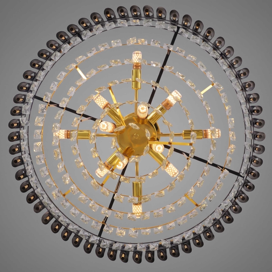 BRILAGI - Lustre plafonnier ECLIPSE 12xE14/10W/230V Ø 78 cm doré/noir