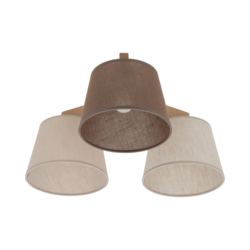 Brilagi - Lustre plafonnier LATTE SABIA 3xE27/15W/230V pin/mix