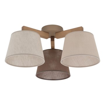 Brilagi - Lustre plafonnier LATTE SABIA 3xE27/60W/230V pin/mix