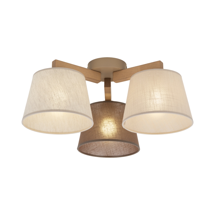 Brilagi - Lustre plafonnier LATTE SABIA 3xE27/60W/230V pin/mix