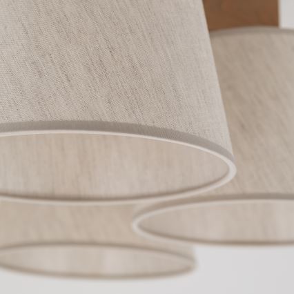 Brilagi - Lustre plafonnier LATTE SABIA 5xE27/60W/230V pin/crème