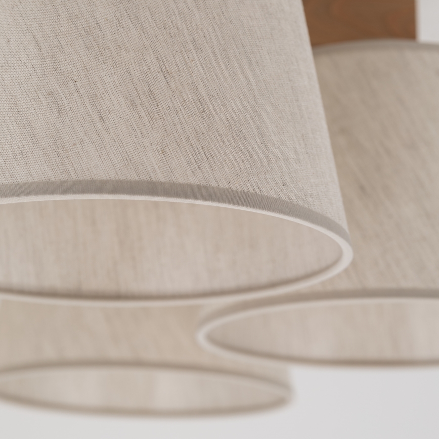 Brilagi - Lustre plafonnier LATTE SABIA 5xE27/60W/230V pin/crème