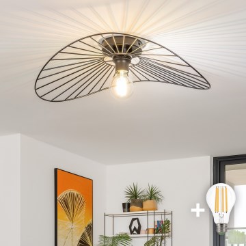 Brilagi - Lustre plafonnier LED CERIA WIRE 1xE27/40W/230V 40x56 cm noir