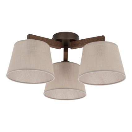 BRILAGI - Lustre plafonnier LED LATTE 3xE27/15W/230V pin/beige