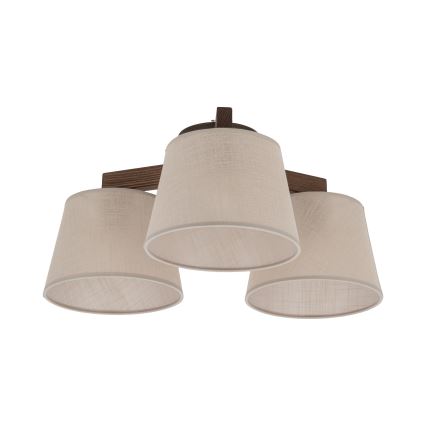 BRILAGI - Lustre plafonnier LED LATTE 3xE27/15W/230V pin/beige