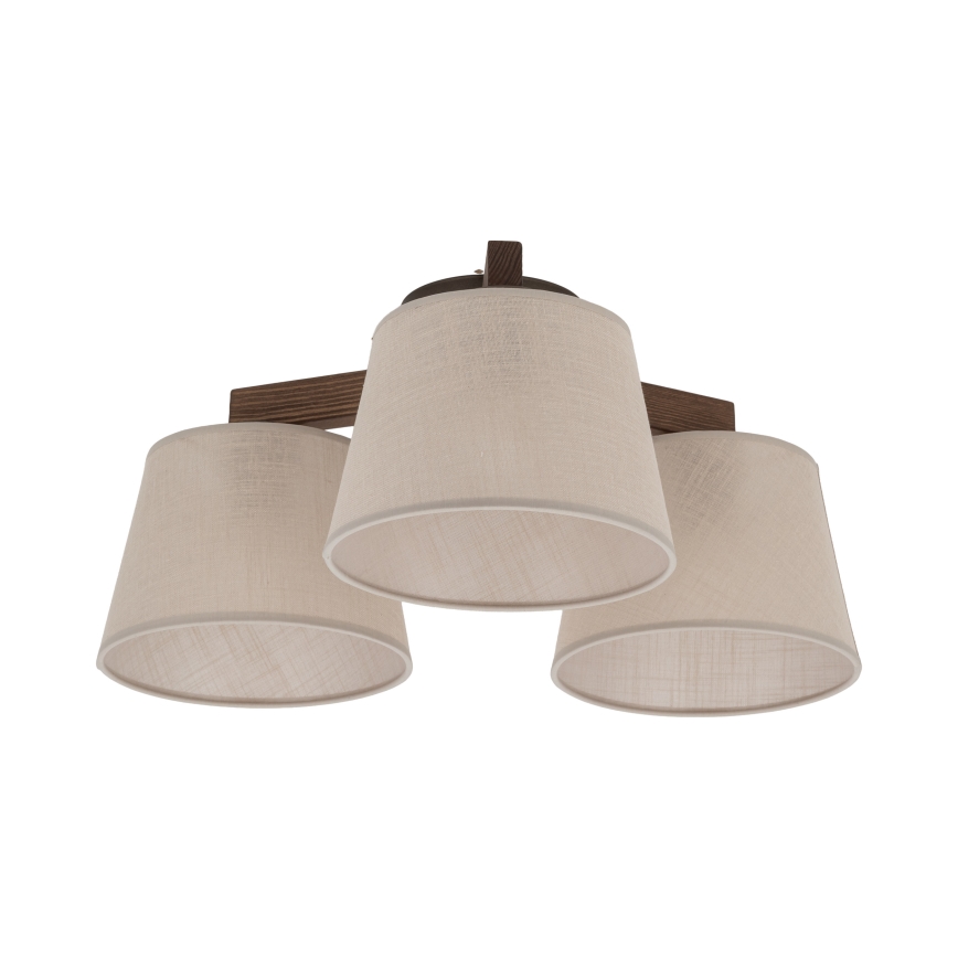 BRILAGI - Lustre plafonnier LED LATTE 3xE27/15W/230V pin/beige