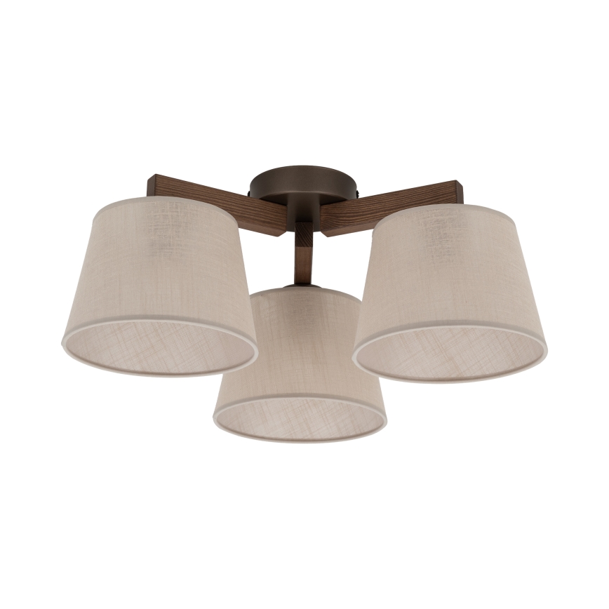 BRILAGI - Lustre plafonnier LED LATTE 3xE27/15W/230V pin/beige