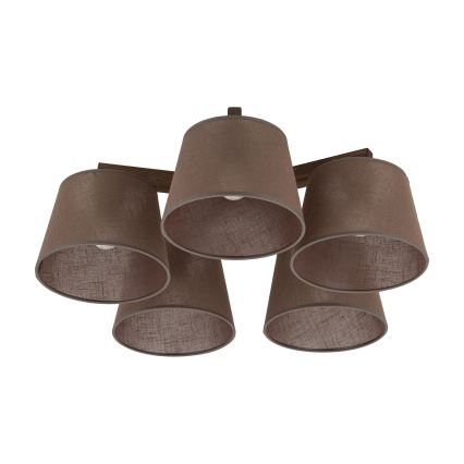 BRILAGI - Lustre plafonnier LED LATTE 5xE27/15W/230V pin/marron