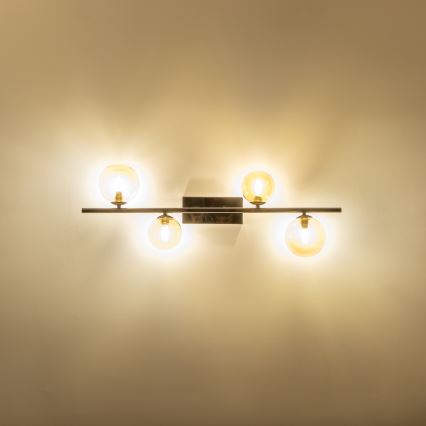 Brilagi - Lustre plafonnier LED MILLA 4x G9 3W 230V noir chromé/doré
