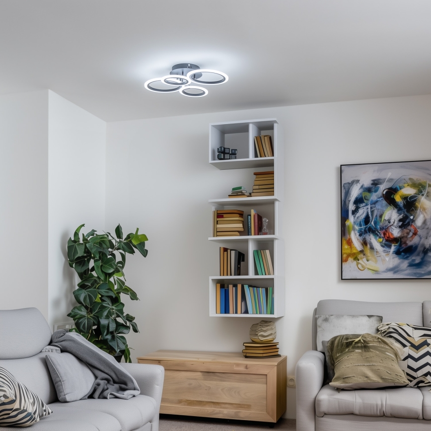 Brilagi - Plafonnier LED dimmable ORBITS LED/50W/230V 3000-6500K noir + télécommande
