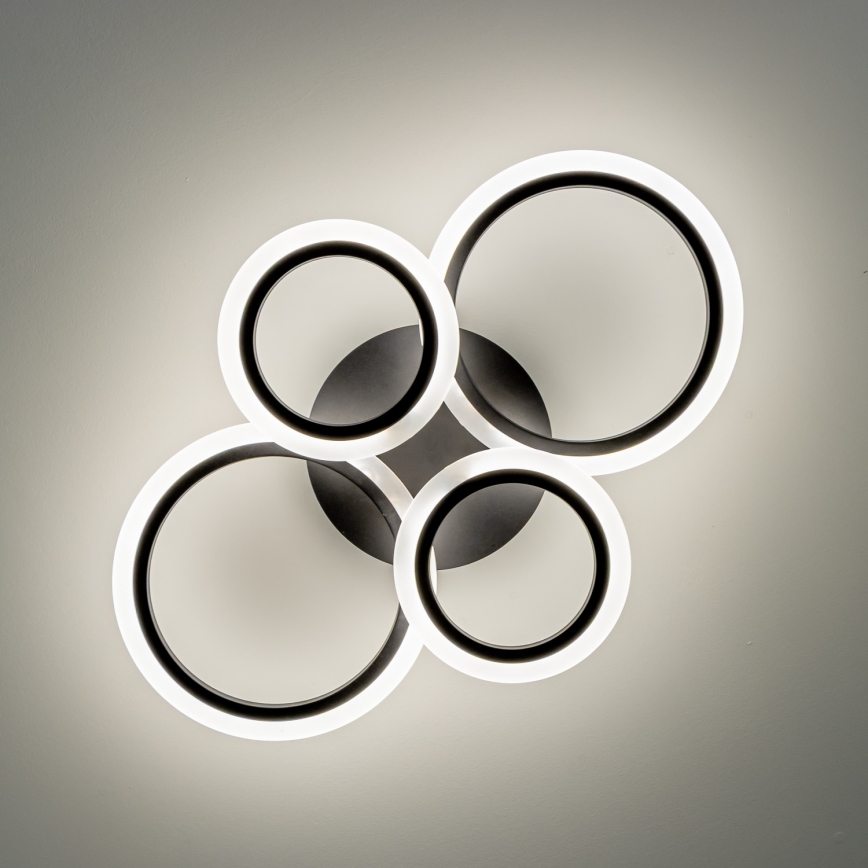 Brilagi - Plafonnier LED dimmable ORBITS LED/50W/230V 3000-6500K noir + télécommande