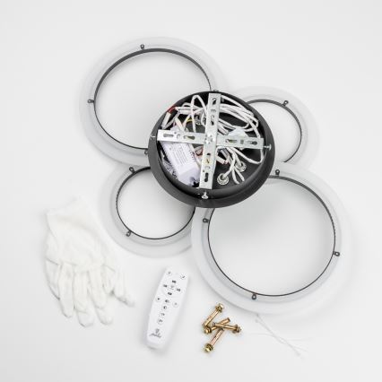 Brilagi - Plafonnier LED dimmable ORBITS LED/50W/230V 3000-6500K noir + télécommande