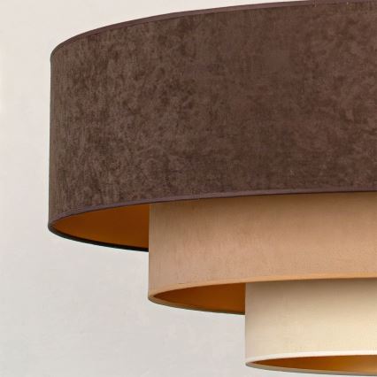 Brilagi - Lustre plafonnier LUNETA 3xE27/60W/230V Ø 80 cm marron/beige/crème