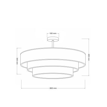 Brilagi - Lustre plafonnier LUNETA 3xE27/60W/230V Ø 80 cm marron/beige/crème