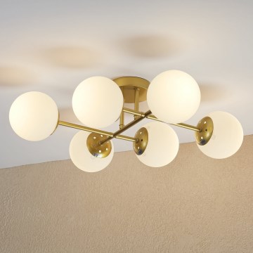Brilagi - Lustre plafonnier MALONY 6xE14/20W/230V doré