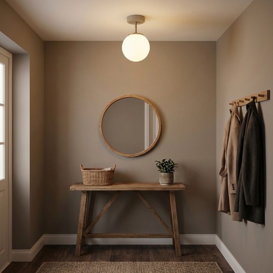 Brilagi - Lustre plafonnier MILO ECRU 1xE27/60W/230V beige/doré