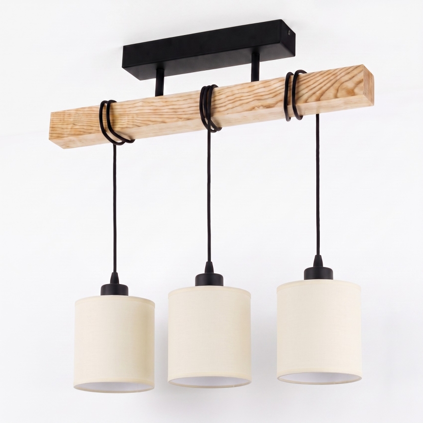 BRILAGI - Lustre plafonnier NUBILA 3xE27/60W/230V pin/crème