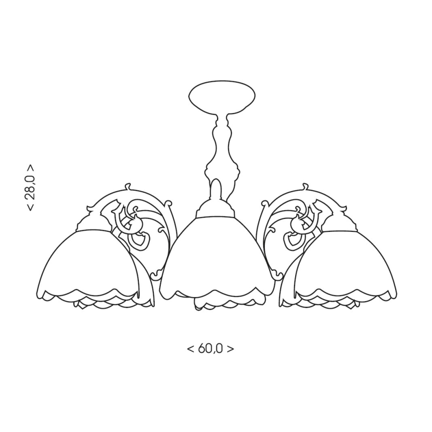 Brilagi - Lustre plafonnier Tiffany en vitrail JUNGLE 6xE27/60W/230V Ø 60 cm