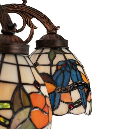 Brilagi - Lustre plafonnier Tiffany en vitrail JUNGLE 6xE27/60W/230V Ø 60 cm