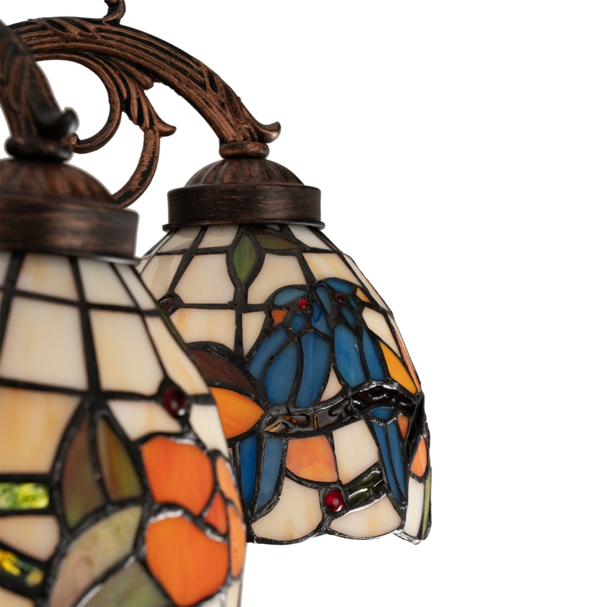 Brilagi - Lustre plafonnier Tiffany en vitrail JUNGLE 6xE27/60W/230V Ø 60 cm