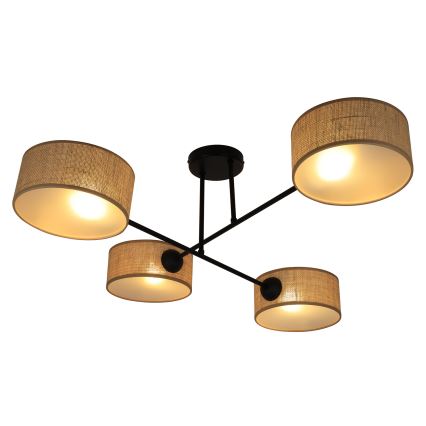 Brilagi - Lustre plafonnier VIRGO 4xE14/40W/230V beige/noir