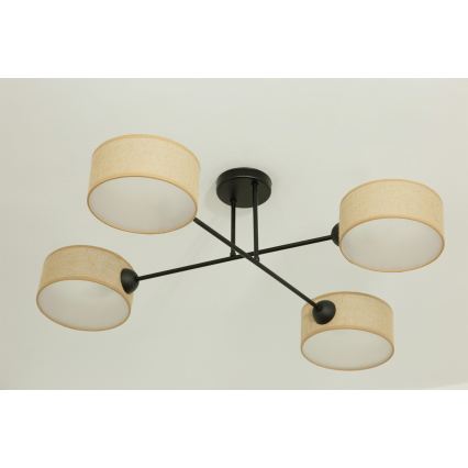 Brilagi - Lustre plafonnier VIRGO 4xE14/40W/230V beige/noir