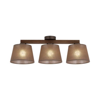 Brilagi - Lustre semi-plafonnier LATTE 3xE27/60W/230V pin/brun