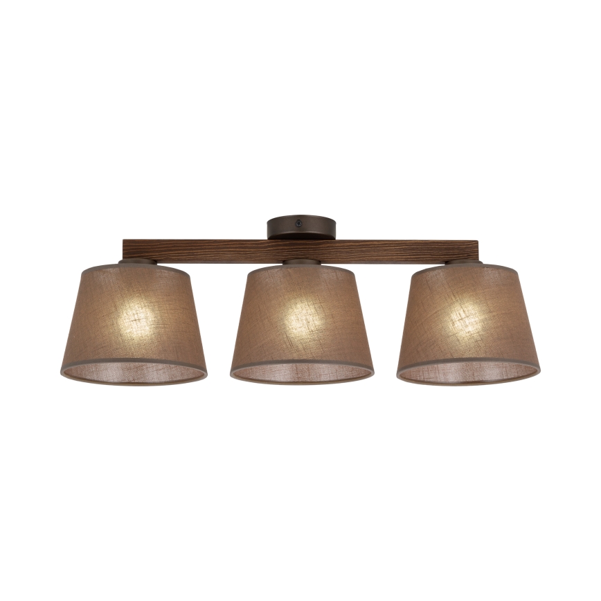 Brilagi - Lustre semi-plafonnier LATTE 3xE27/60W/230V pin/brun