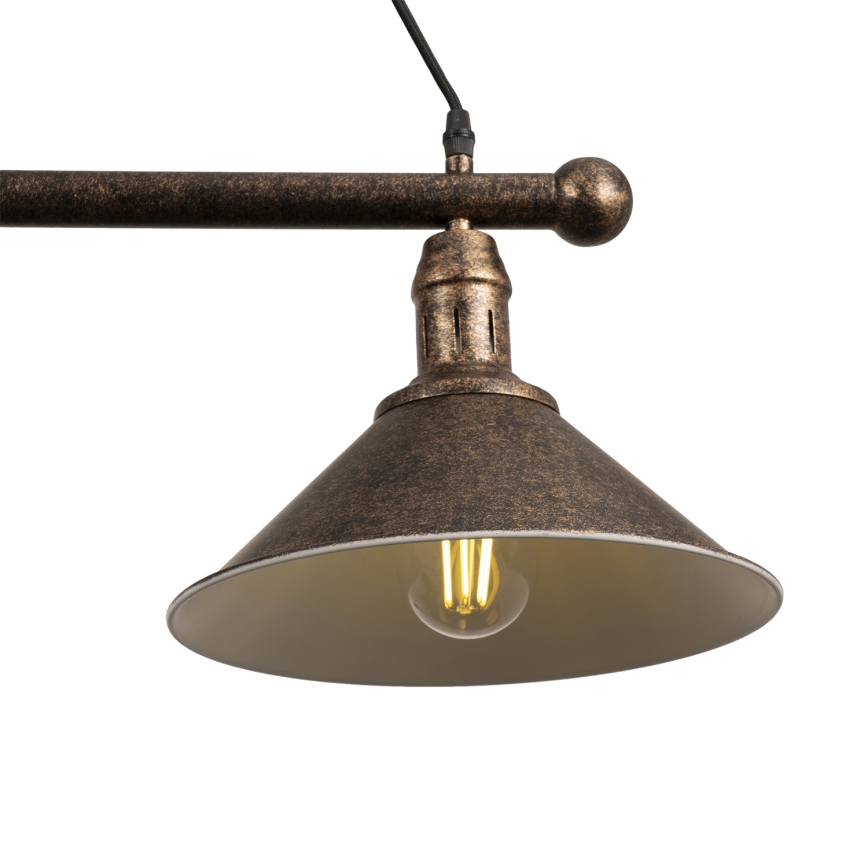 BRILAGI - Lustre sur câble FORGE 3xE27/60W/230V cuivre/patiné
