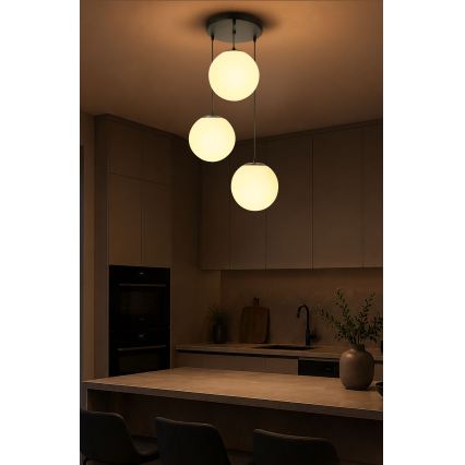 BRILAGI - Lustre sur câble POLOS 3xE27/40W/230V Ø 42 cm noir