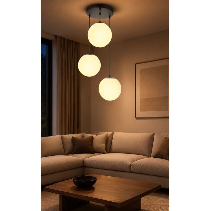 BRILAGI - Lustre sur câble POLOS 3xE27/40W/230V Ø 42 cm noir